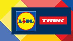 Imagen de los logos de Lidl y Trek tras su acuerdo de patrocinio.