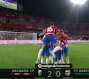 Los goles con que Granada venció al Barcelona de Vidal