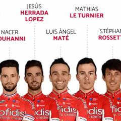 Cofidis va a la Vuelta con los hermanos Herrada y Luis Maté