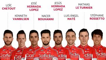 Cofidis va a la Vuelta con los hermanos Herrada y Luis Mat¨¦