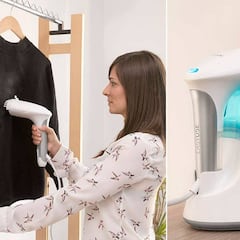 Esta plancha vertical elimina arrugas, desinfecta y tiene un 52% de descuento