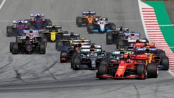 Salida del GP de Austria de F1 2019. 