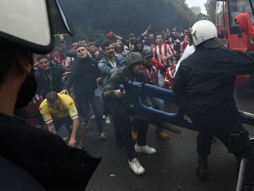 Batalla campal antes del derbi asturiano