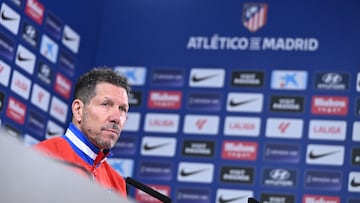Simeone, en sala de prensa.