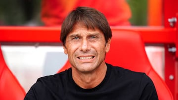 Tottenham Hotspur manager Antonio Conte during the Premier League match at the City Ground, Nottingham. Picture date: Sunday August 28, 2022. (Photo by Mike Egerton/PA Images via Getty Images)