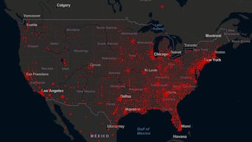 California , Texas y Florida incrementaron su indice de contagios en los &uacute;ltimos d&iacute;as, por lo que la cuenta volvi&oacute; a elevarse. Para este s&aacute;bado fueron cerca de 50 mil.