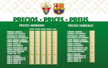 El Elche pone a la venta las entradas para la visita del Barça