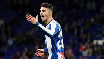 Mario Hermoso, durante un partido con el Espanyol.