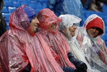 Mucha lluvia en Madrid. 