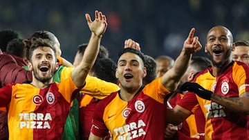 Falcao García celebrando un triunfo con Galatasaray.
