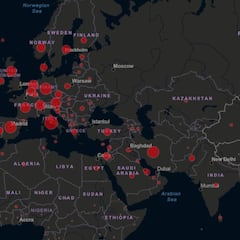 Mapa del coronavirus en el mundo, en tiempo real hoy, 22 de marzo: casos y muertos