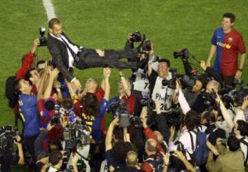 Copa del Rey 2008-2009. (13/05/09). Estadio de Mestalla. Athletic de Bilbao-Barcelona. Los azulgranas ganaron 1-4. Los goles, Toquero, Touré Yaya, Messi, Bojan y Xavi. Primer título de la era Guardiola.