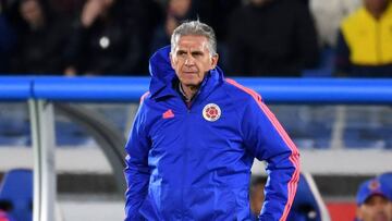 Carlos Queiroz durante un partido con la Selección Colombia.