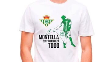 La camiseta con gui&ntilde;o a Montella que se vende en redes. 