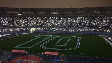 Homenaje a Diego Armando Maradona en Nápoles.