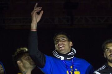 La celebración del Equipo Tigres UANL Campeon del Torneo Apertura 2015 de la Liga MX