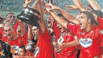 <b>RECUERDOS. </b>El Mallorca se proclamó campeón de Copa del Rey en el Martínez Valero.