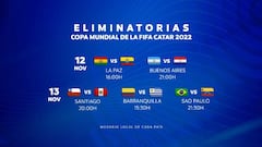 Eliminatorias Sudamericanas: partidos y horarios y TV de la jornada 3