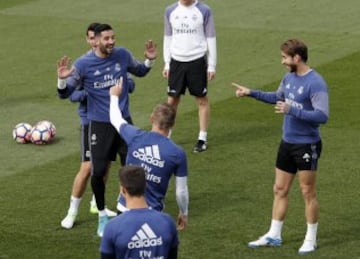 Último entrenamiento del Madrid antes de recibir al Sevilla