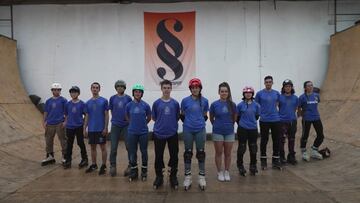 La selecci&oacute;n espa&ntilde;ola de Roller Freestyle en Tossa de Mar (Girona).