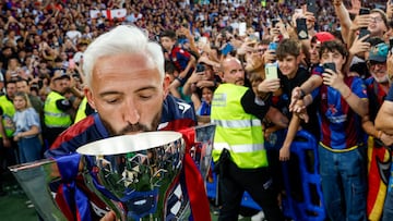 Morales en un momento de alegría.