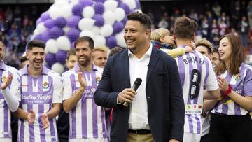 18/05/19 PARTIDO DE PRIMERA DIVISION REAL VALLADOLID - VALENCIA CELEBRACION POR LA PERMANENCIA RONALDO