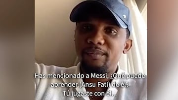 Una osadía a la que pocos se atreverían: atentos a esto de Eto'o con Messi