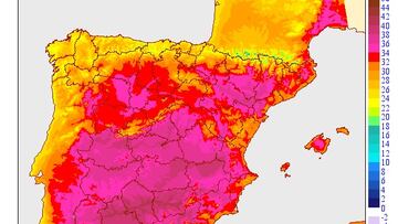 Temperaturas máximas de este lunes.