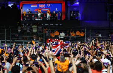 Gran ambiente en Marina Bay. 