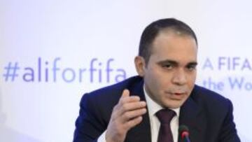 El pr&iacute;ncipe jordano Ali Bin al Hussein, uno de los cinco candidatos a la presidencia de la FIFA