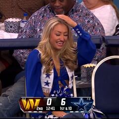Cowboys cheerleader struck by Brandon Aubrey’s wayward kick in shocking sideline incident