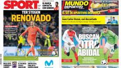 Portada de los diarios Sport y Mundo Deportivo del d&iacute;a 12 de mayo de 2017.