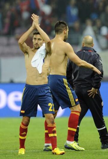 Navas tras finalizar el encuentro.