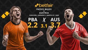 Pronósticos Países Bajos vs. Austria: horario, TV, estadísticas y clasificación