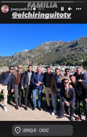 Josep Pedrerol y parte del equipo de 'El Chiringuito', presentes en la fiesta del Turronero.