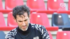 Diego López en su primer entrenamiento con el Rayo Vallecano