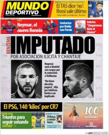 Portadas de la prensa mundial