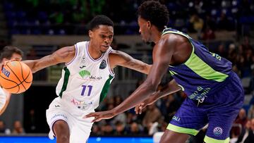 Tyson Carter, durante el Unicaja - Dinamo Sassari.