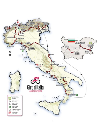 Giro de Italia 2026: etapas, perfiles y recorrido de la Corsa Rosa
