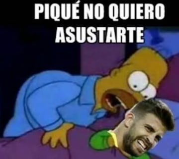 Las burlas por la derrota del Barcelona se concentraron principalmente en Piqué.