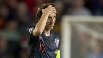 Modric, durante el partido de España contra Croacia.