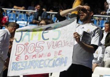 El colombiano volvió tras dos meses alejado de los terrenos de juego tras su lesión el 4 de febrero ante el Sevilla.
