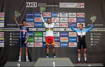 Romain Bardet, Alejandro Valverde y Michael Woods