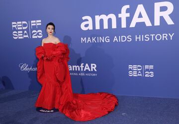 Fan Bingbing durante la alfombra roja de la gala béfica amfAR celebrada en el Hotel du Cap-Eden-Roc.