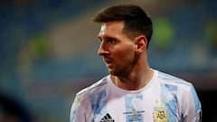 How many Copa America and World Cup finals has Leo Messi played in?