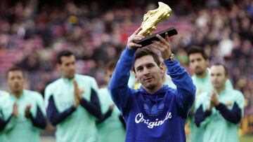 Leo Messi ofreció al Camp Nou su tercera Bota de Oro