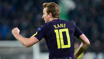 Soccer Football - Champions League - Juventus vs Tottenham Hotspur - Allianz Stadium, Turin, Italy - February 13, 2018   Tottenham&#039;s Harry Kane celebrates scoring their first goal    REUTERS/Massimo Pinca