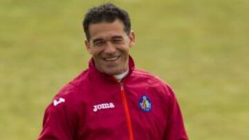 Luis García, en un entrenamiento.