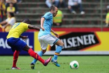 Partido Ecuador - España. Andrés Iniesta.