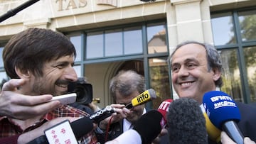 Michel Platini at the CAS in Lausanne. 